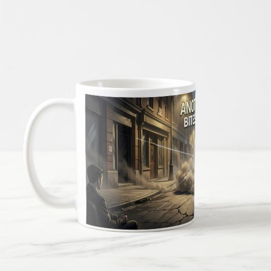 Tasse d'art noir de confrontation poussiéreuse cin (Gauche)