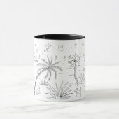 Tasse d'art : Noir et cornouaillais blanc (Centre)