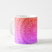 Tasse d'art originale mandala multicolore (Devant gauche)