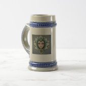 Tasse d'art Persane Turquoise & Argent Dame | Fant (Devant gauche)