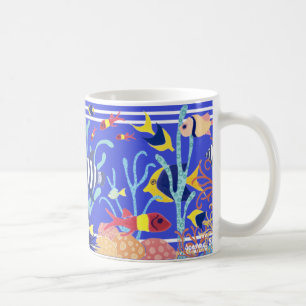 Tasse d'art : Poissons cornouaillais. Aquarium