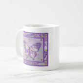 Tasse d'art populaire avec papillon de quilt (Devant gauche)