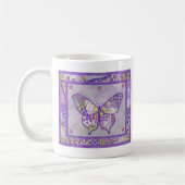 Tasse d'art populaire avec papillon de quilt (Gauche)
