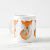 Tasse d'art renard d'hiver emmitouflé (Devant gauche)