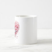Tasse d'art romantique avec éclaboussure d'amour d (Centre)