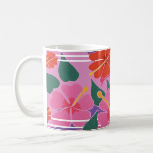 Tasse d'art : Rose de ketmie (Gauche)