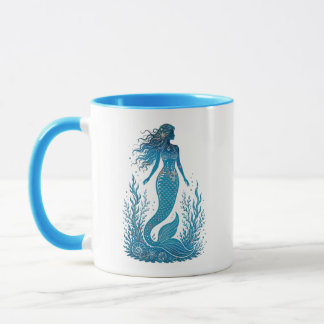 Tasse d'art Sirène Océan