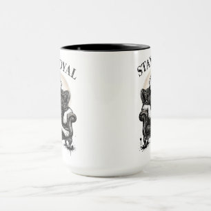 Tasse d'artiste Stay Loyal Cool Dog, Ligne minimal