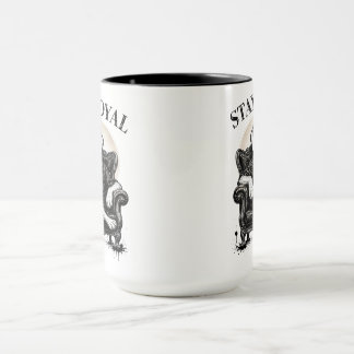 Tasse d'artiste Stay Loyal Cool Dog, Ligne minimal