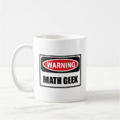 Tasse d'avertissement de GEEK de MATHS (Gauche)