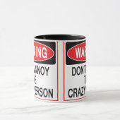tasse d'avertissement de personne folle (Centre)