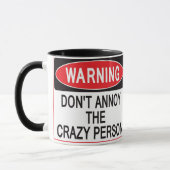 tasse d'avertissement de personne folle (Gauche)