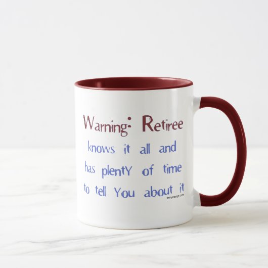 Tasse d'avertissement de retraité (Droite)