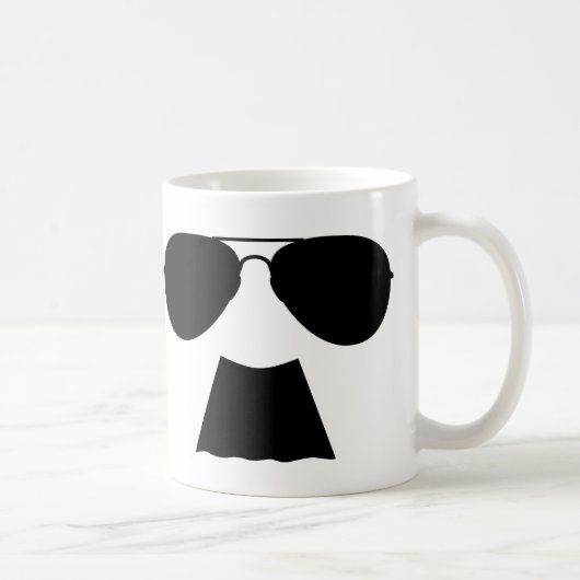 Tasse d'aviateur de moustache (Droite)