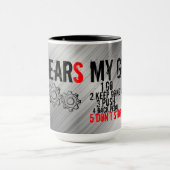 tasse de 15 onces, "MES VITESSES " (Centre)