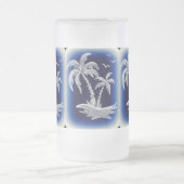 Tasse de 16 onces de grande en verre givrée avec (Centre)