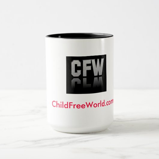 tasse de 18 onces - ChildFreeWorld.com (Centre)