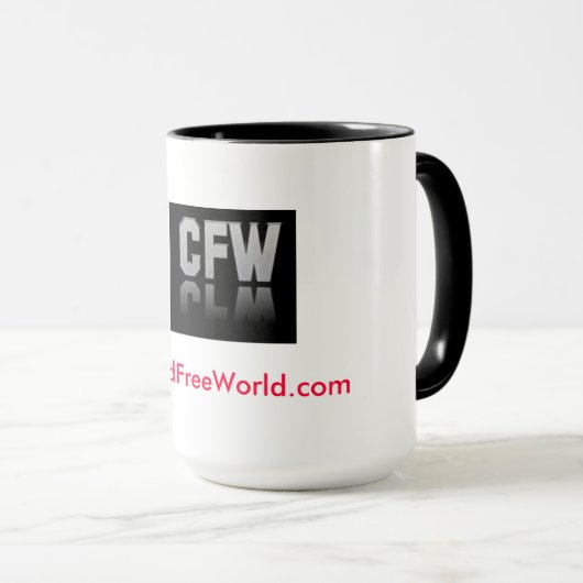 tasse de 18 onces - ChildFreeWorld.com (Devant droit)