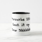 Tasse de 27:14 de proverbes noire et blanche (Centre)