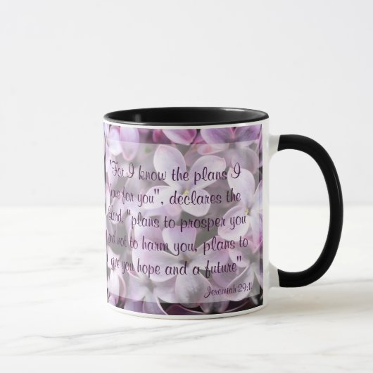 Tasse de 29:11 de Jérémie de lilas (Droite)