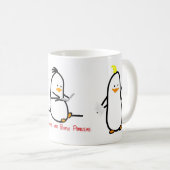 Tasse de 3 oiseaux - pingouins avec des problèmes (Devant droit)
