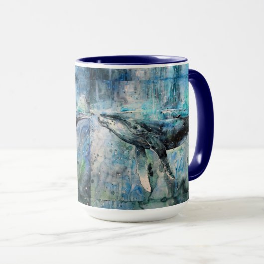 Tasse de baleine bleue (Devant droit)