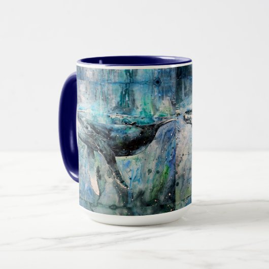 Tasse de baleine bleue (Devant gauche)