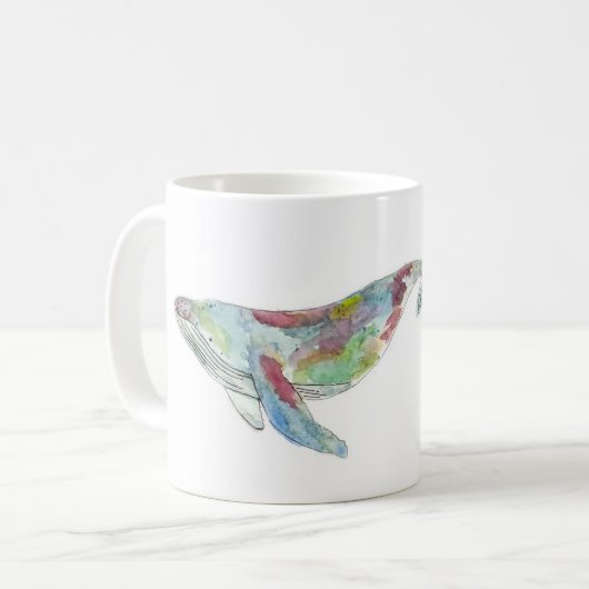 Tasse de baleine d'aquarelle (Devant gauche)