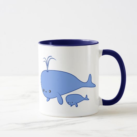Tasse de baleine et de maman Whale de bébé de (Droite)