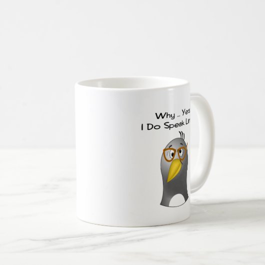 Tasse de ballot de pingouin de Linux (Devant droit)