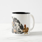 Tasse de bande de cruche d'animal de ferme (Devant droit)