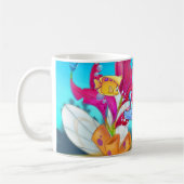Tasse de bande dessinée de dauphin d'amusement (Gauche)