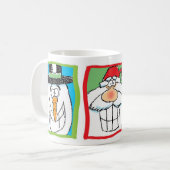 Tasse de bande dessinée de Noël de Père Noël, de (Devant gauche)