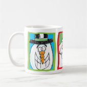 Tasse de bande dessinée de Noël de Père Noël, de (Gauche)