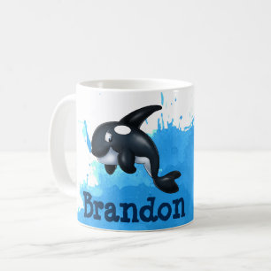 Tasse de bande dessinée d'épaulard
