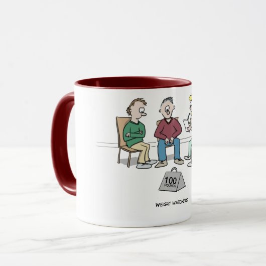 Tasse de bande dessinée d'observateurs de poids (Devant gauche)