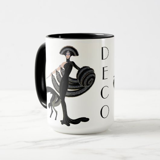 Tasse de barzoï d'art déco (Devant gauche)