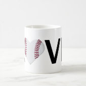 Tasse de base-ball d'amour (coeur de base-ball) (Centre)