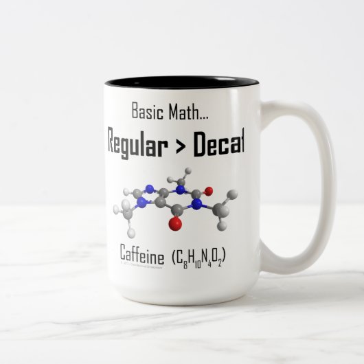 Tasse de base de caféine de maths (Droit)
