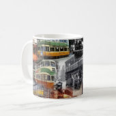 Tasse de base de coffe avec des images des trams (Devant gauche)