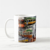 Tasse de base de coffe avec des images des trams (Gauche)
