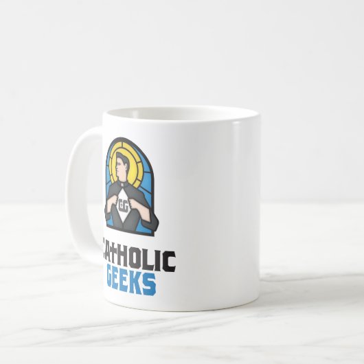 Tasse de base de geeks catholique (Devant gauche)