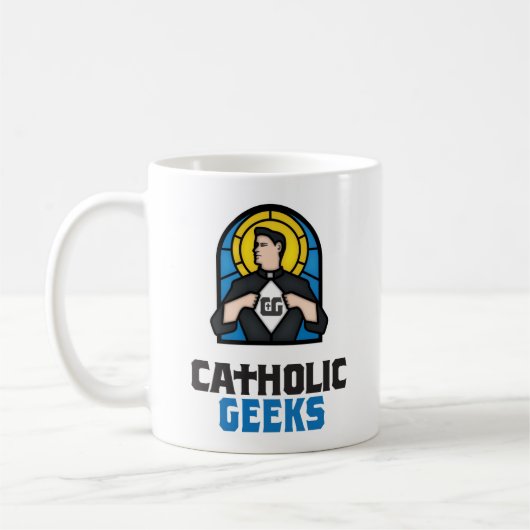 Tasse de base de geeks catholique (Gauche)