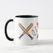 Tasse de baseball – Batte et balle de baseball vin (Gauche)