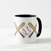 Tasse de baseball – Batte et balle de baseball vin (Devant droit)