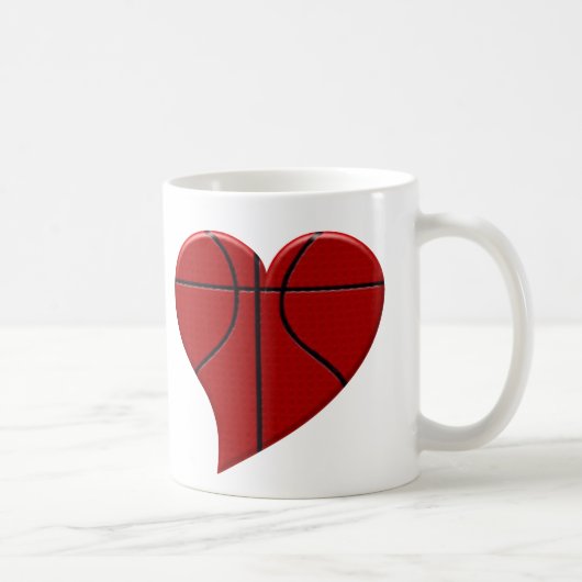 Tasse de basket-ball de coeur (Droite)