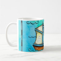 Tasse de bateau de navigation de pirate de
