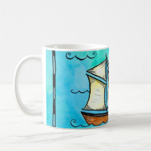 Tasse de bateau de navigation de pirate de