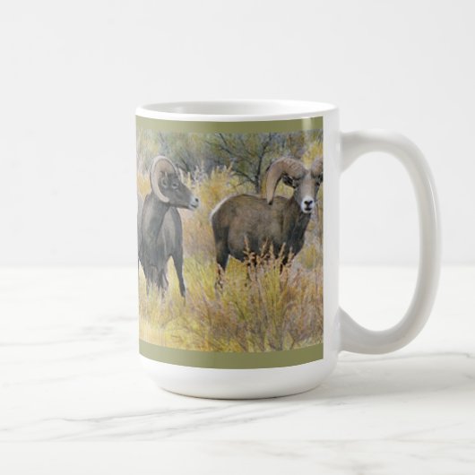 Tasse de beaux-arts de mouflons d'Amérique de (Droite)