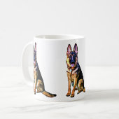 Tasse de berger allemand (Devant gauche)